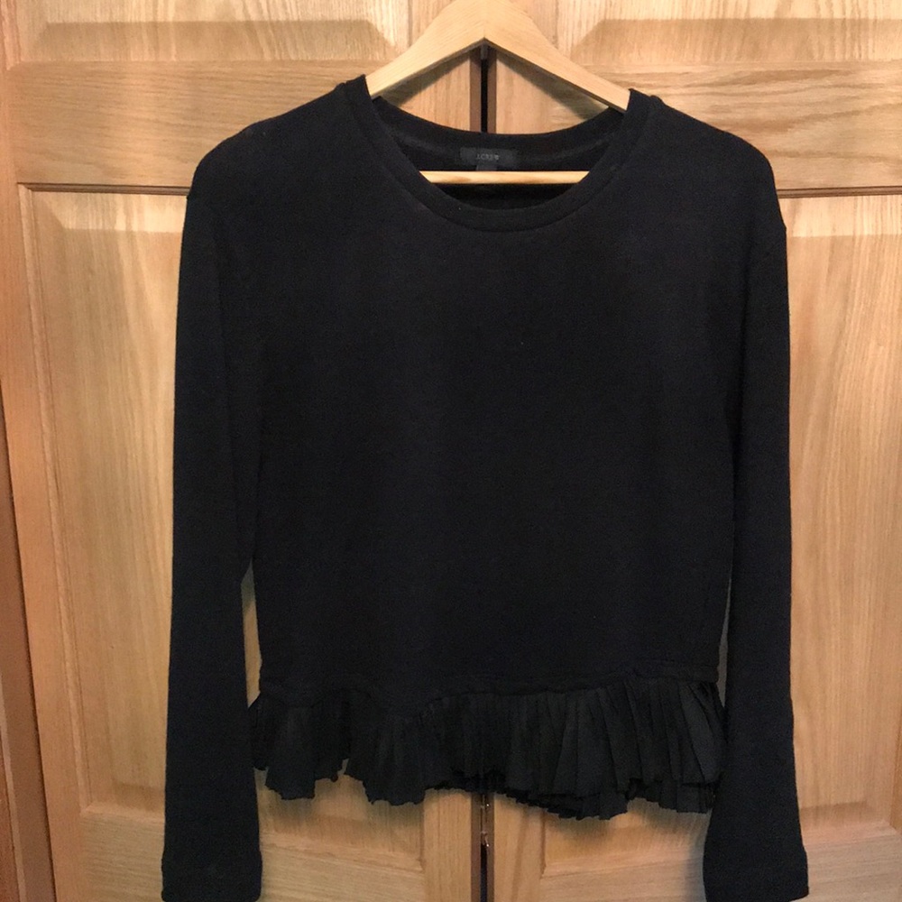 Jcrew ruffled sweatshirt